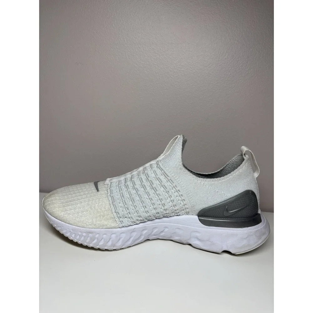 Nike React Phantom Run Flyknit 2 Women's Running Shoes Platinum White - Size 8.5